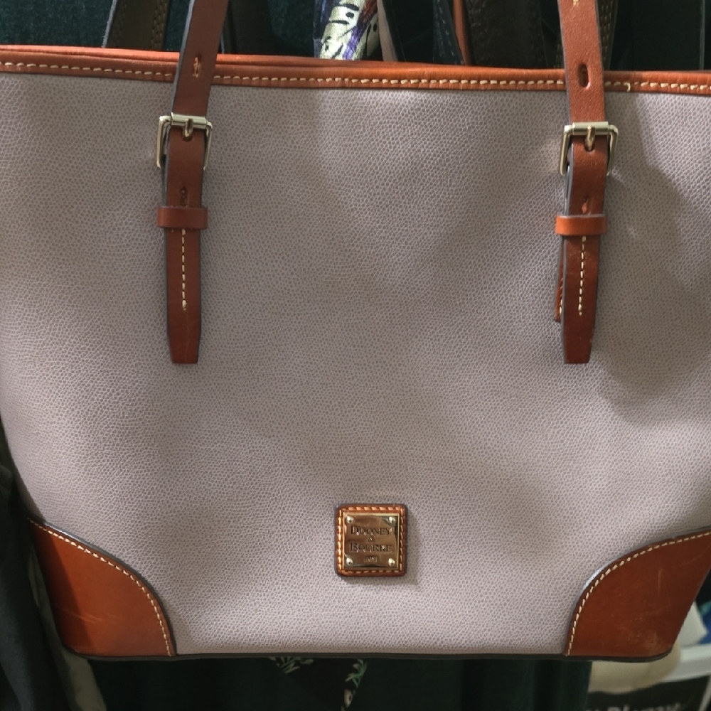 Dooney & Bourke Gray and Tan Structured Tote